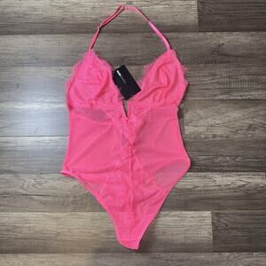 Fashion Nova Pink Intimate Sleepwear Lingerie BodySuit Size L